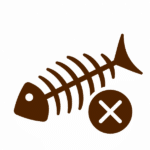 Icône arête de poisson barrée